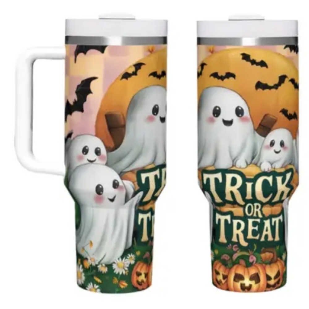 Halloween Ghosts Trick or Treat Travel Mug